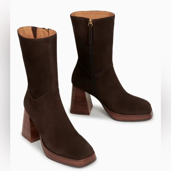 Le Retro Chocolate brown boots - Picture 1 of 6